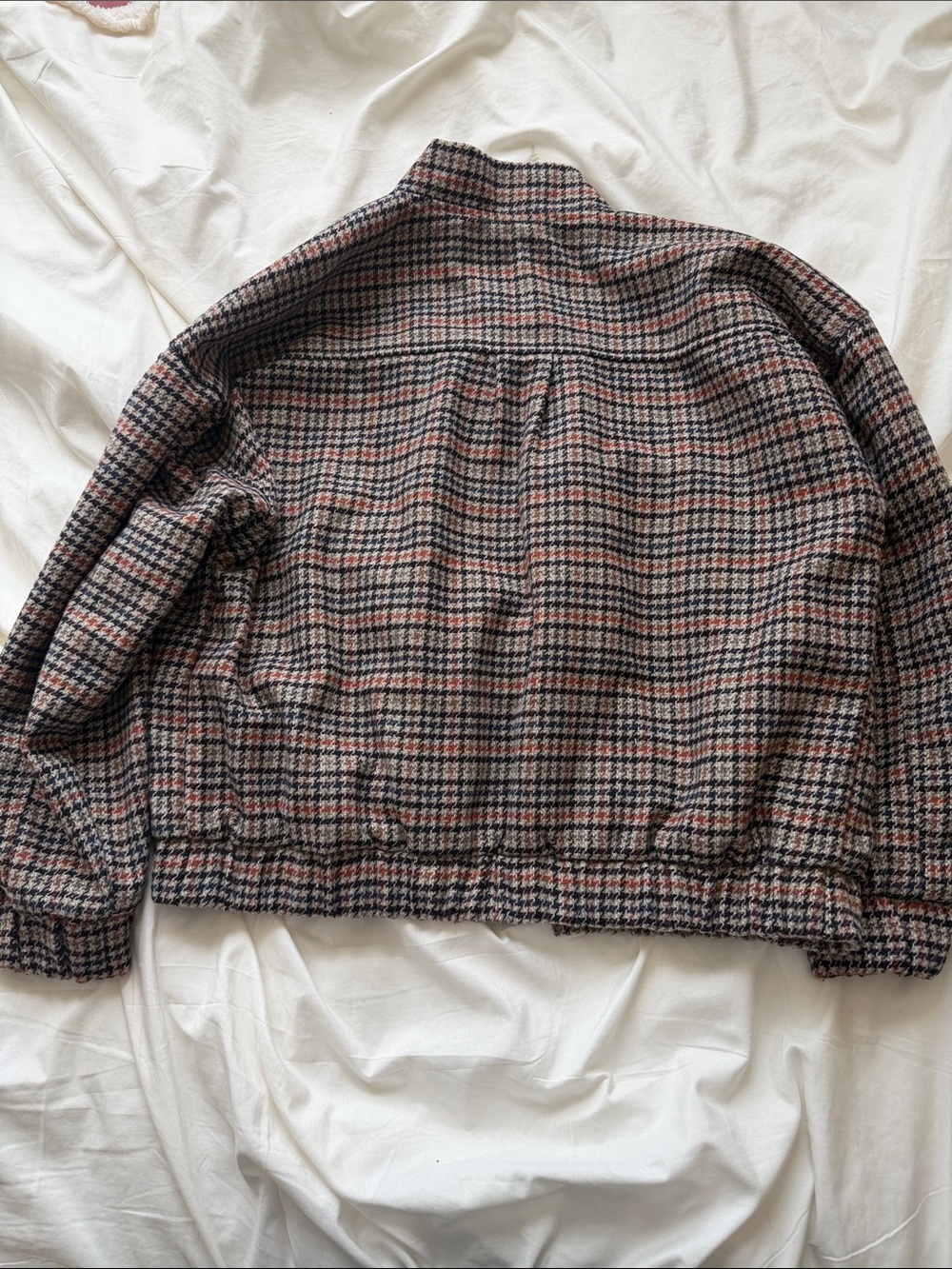 Old Navy Brown Plaid Bomber Jacket - Picture 3 of 3
